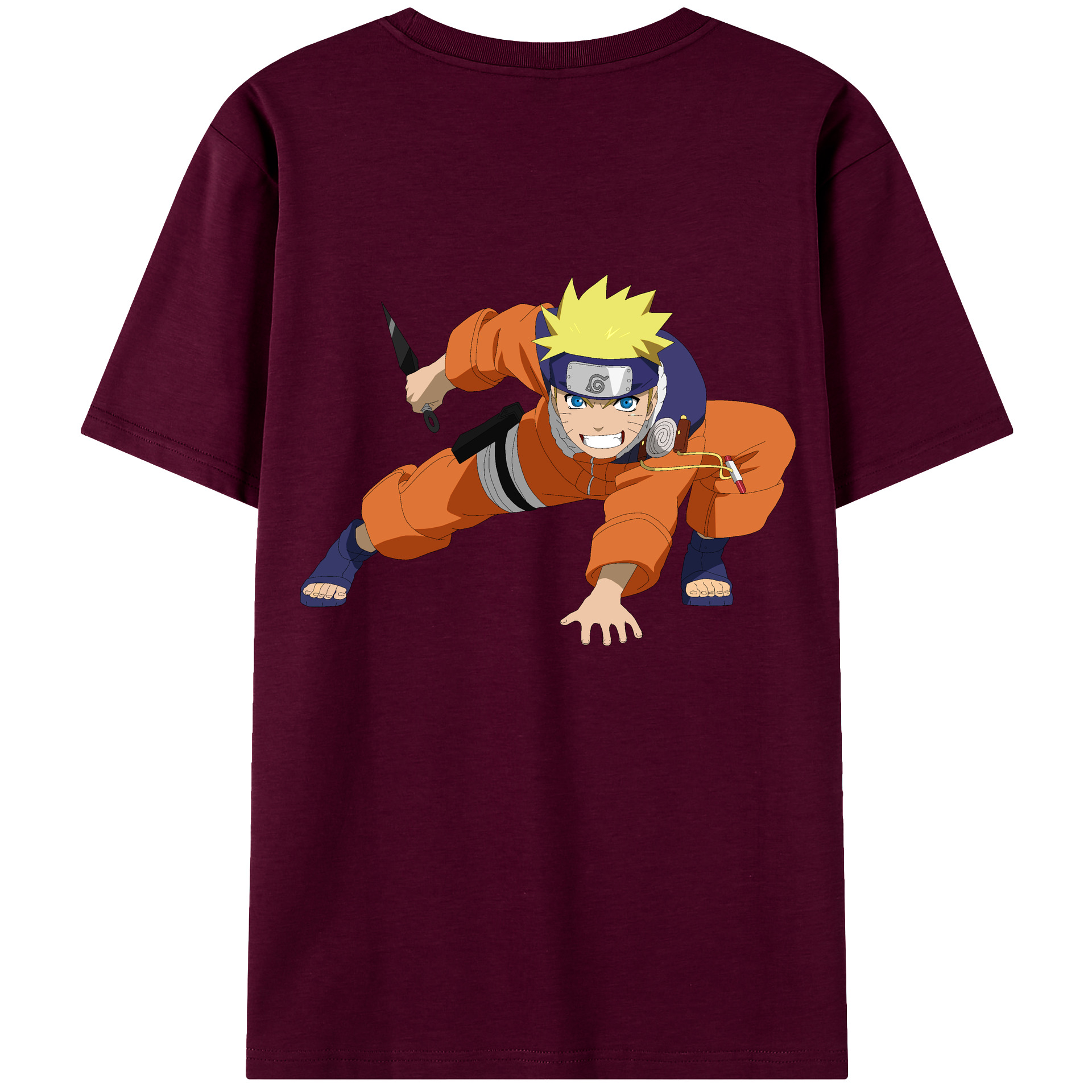 （画像用） NARUTO -ナルト- うずまき ナルト Uzumaki Naruto レディース半袖Tシャツ(バックプリント)